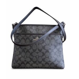 Coach Black and Gray Signature Crossbody Bag
